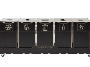 Sortaider Sorter SRT40B5 Wooden recycling bins for eco-friendly businesses