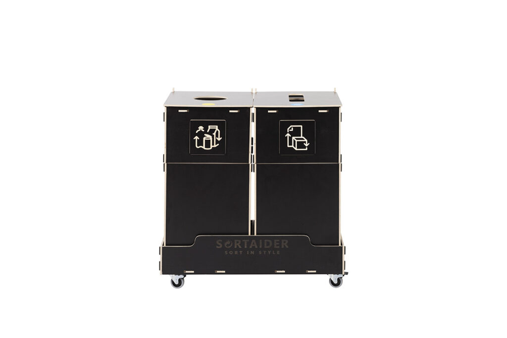 Sortaider Sorter SRT60B2 Eco-Friendly Wooden Waste Bin